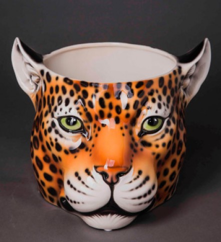 Leopard flower pot