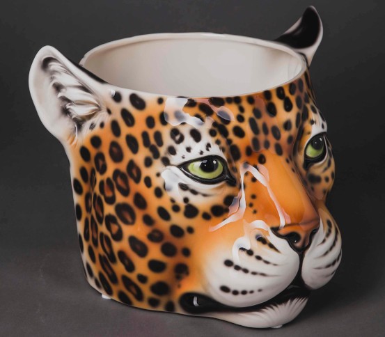 Porta vaso leopardo