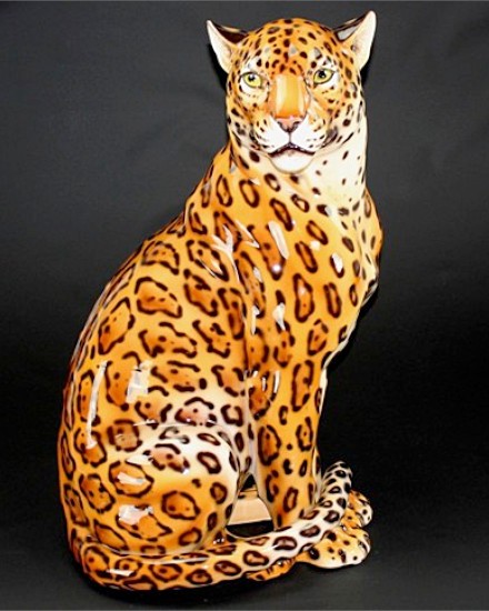 Keramische Jaguar-Statue