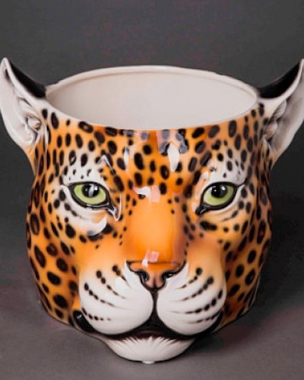Leopard flower pot