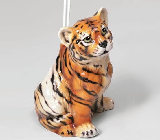 Little tiger brush holder