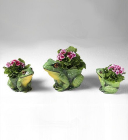 Set von 3 Frösche Vasen