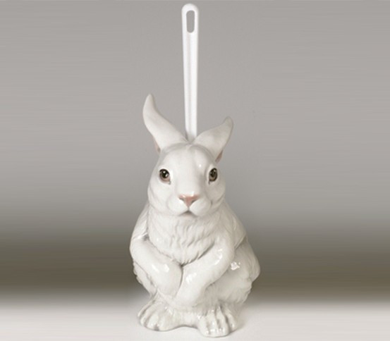WC brush holder rabbit