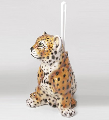 WC brush holder Leopard