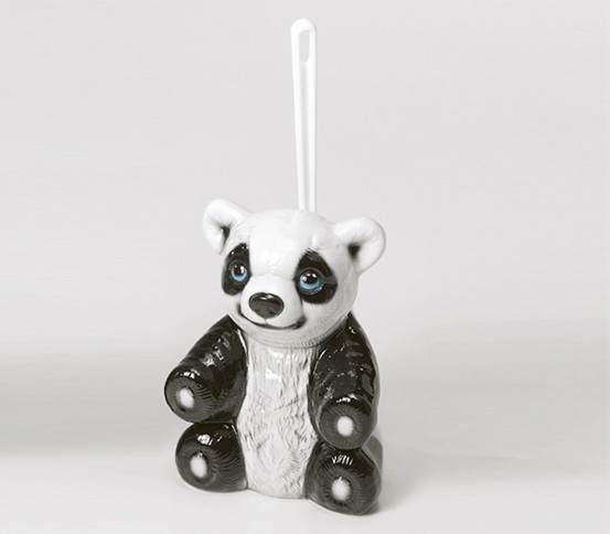 WC brush holder panda