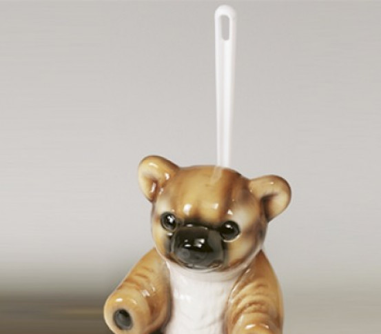 WC brush holder teddy bear