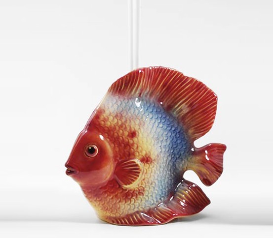 WC brush holder Discus fish 