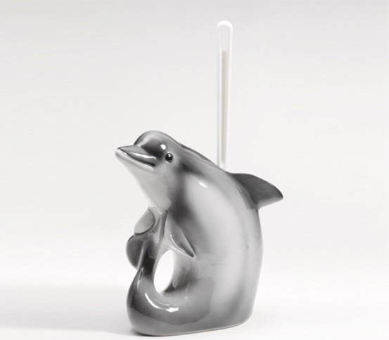 WC brush holder Dolphin