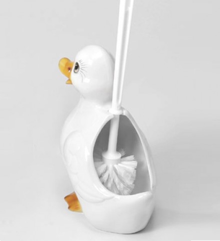 WC brush holder white Duck