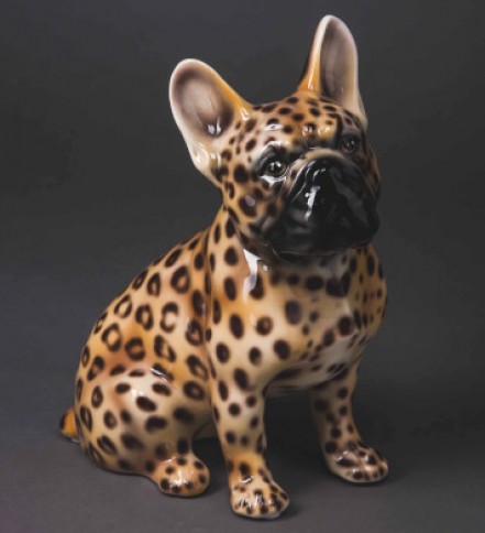 Leopard painted French bouledogue